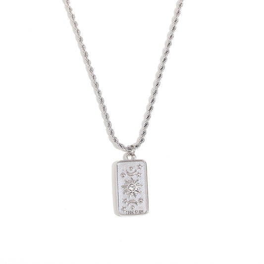 Lila's Silver Sun Necklace