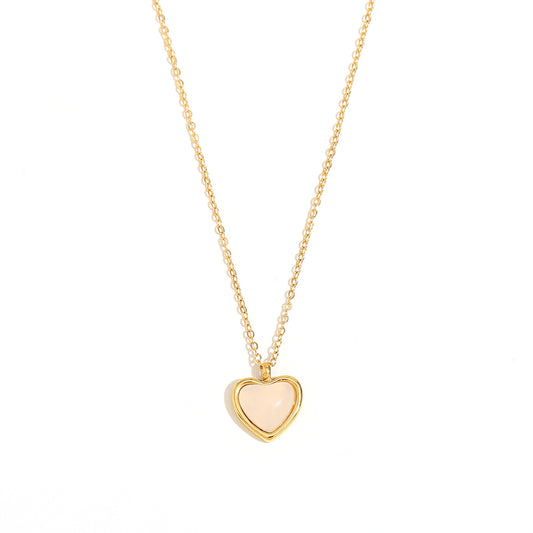 Viola's White Heart Necklace
