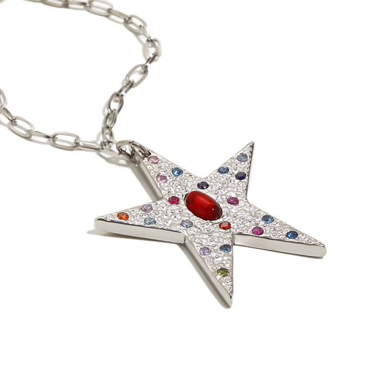 Amara's Star Pendant In Silver