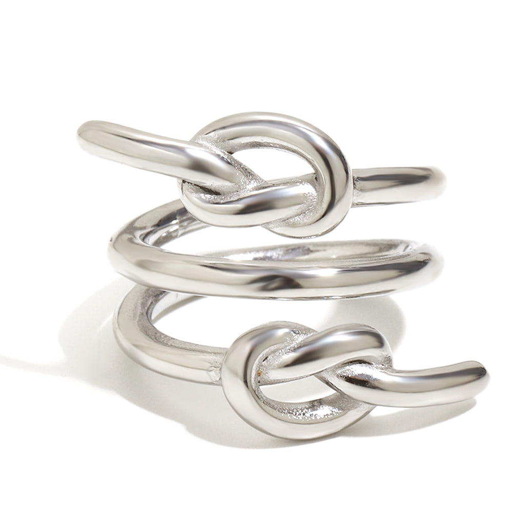 Melissa's twist ring in silver