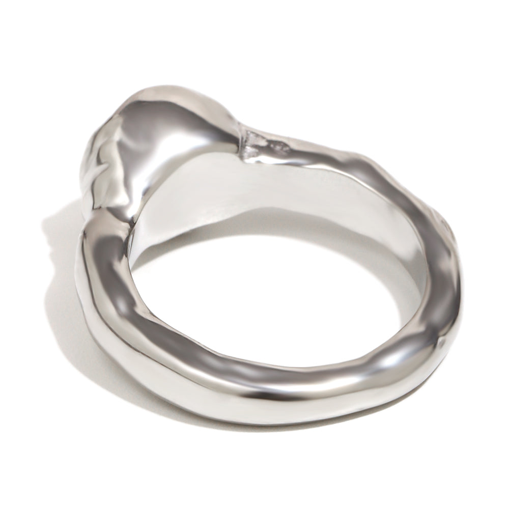 Antonia's Amber Ring In Silver