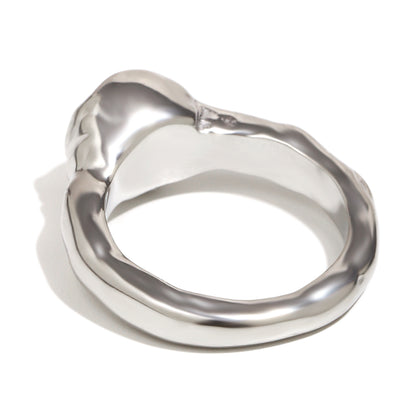 Antonia's Amber Ring In Silver