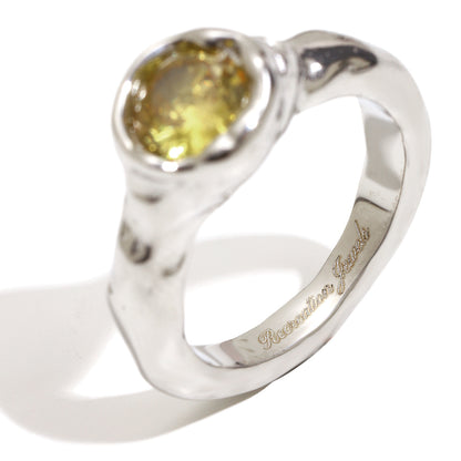 Antonia's Amber Ring In Silver