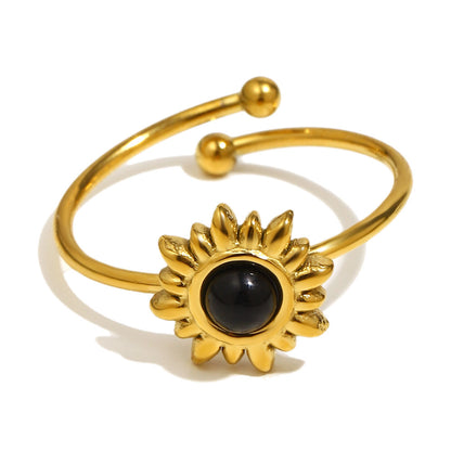 Solara's Sun Ring In Black