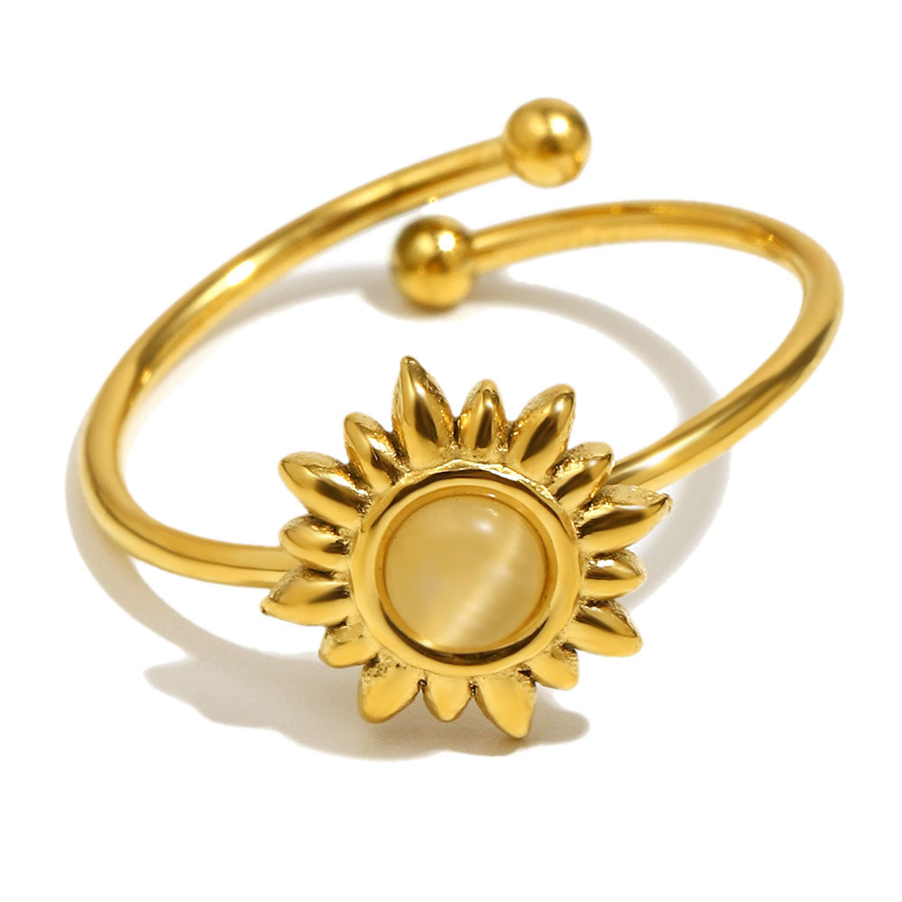 Solara's Sun Ring In White
