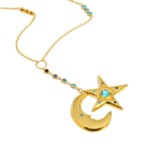Cecily's Sea Star and Moon Necklace