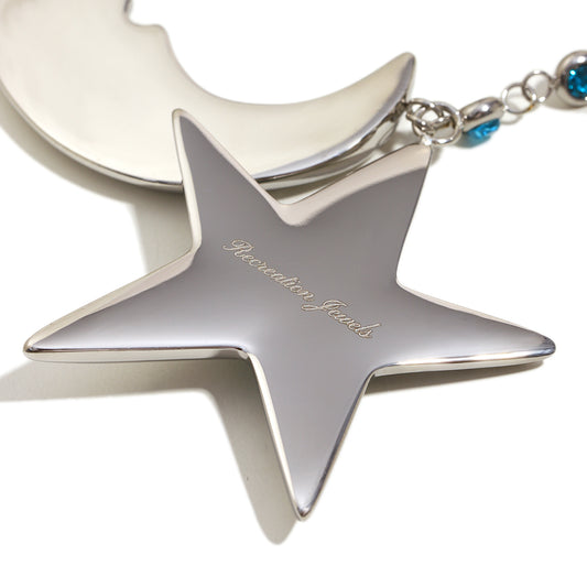 Cecily's Sea Star and Moon Necklace In Silver