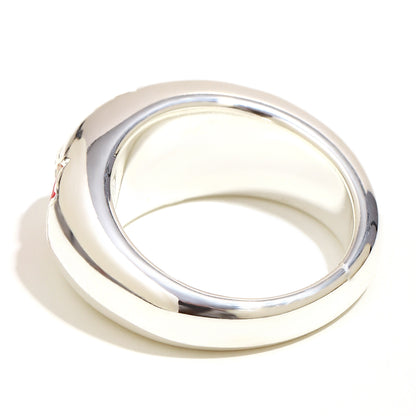Sophie's Red Gemstone Ring In Silver