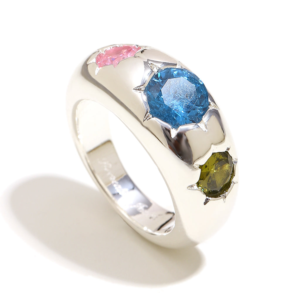 Sophie's Gemstone Ring In Silver