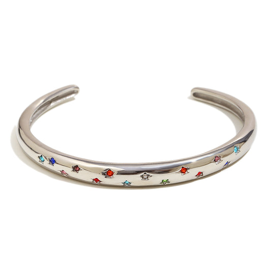 Eloise's multicoloured bangle in silver