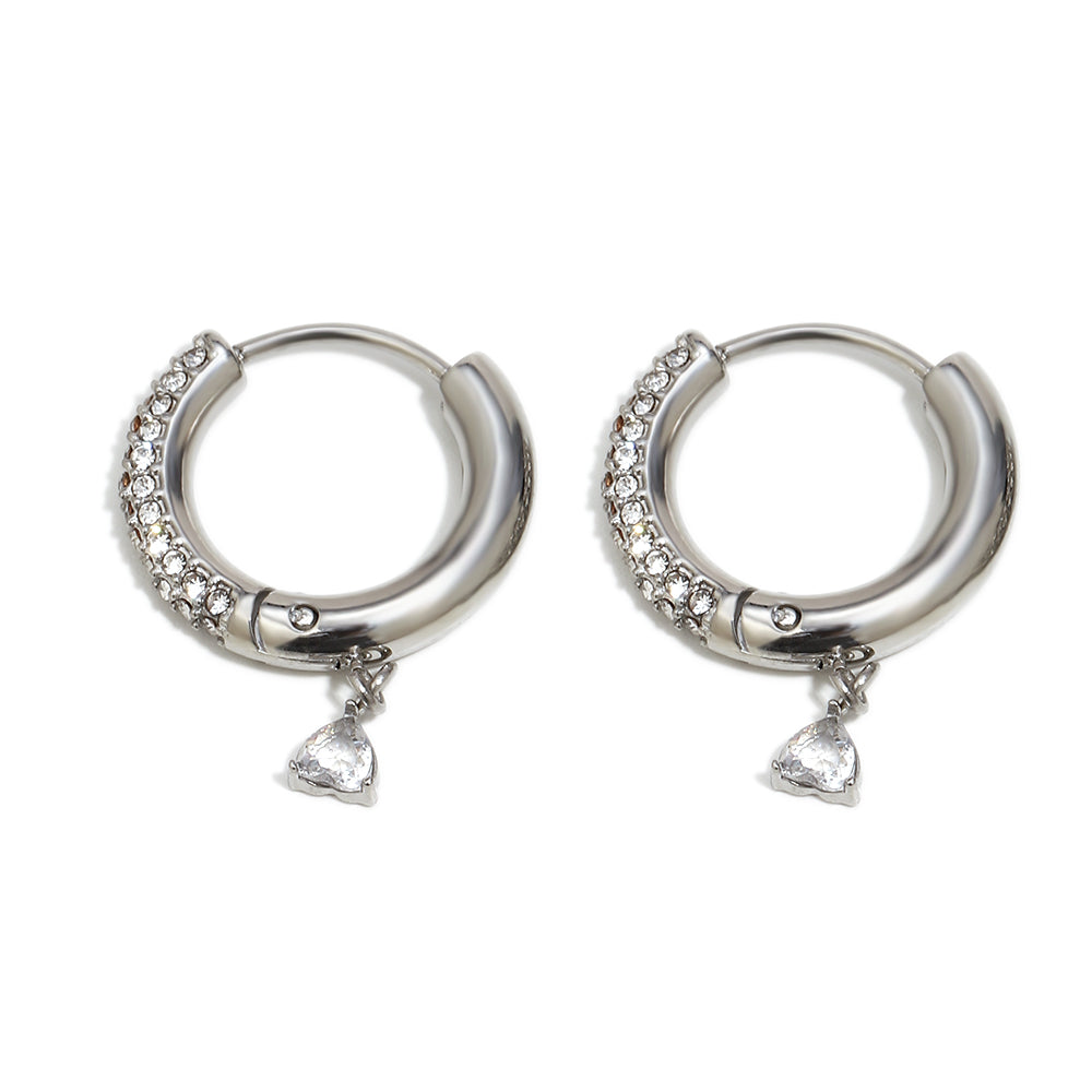 Ramona's Gemstone Huggies In Silver