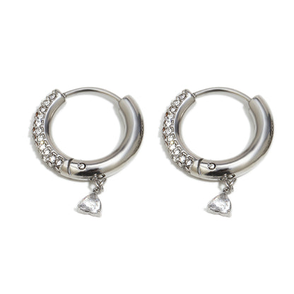 Ramona's Gemstone Huggies In Silver