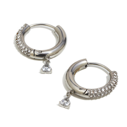 Ramona's Gemstone Huggies In Silver