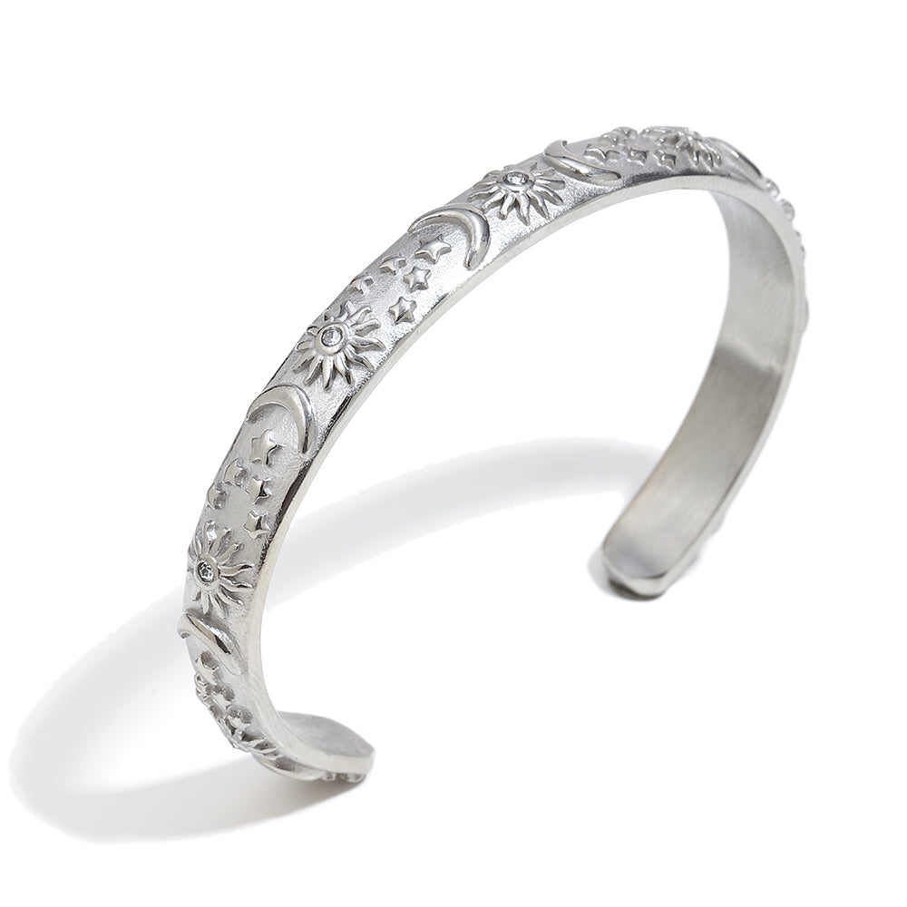 Maria's Celestial Bangle in Silver