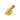 Gold Bubble Letter Charm - B