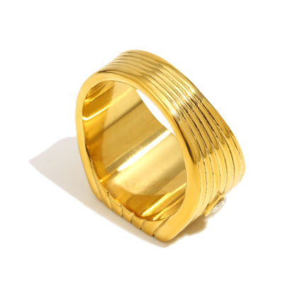 Heather's Heart Ring In Gold And White