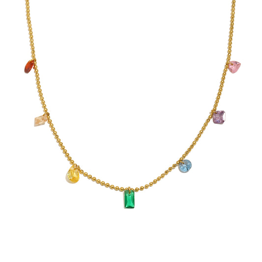 Orla’s multicolored gemstone chain