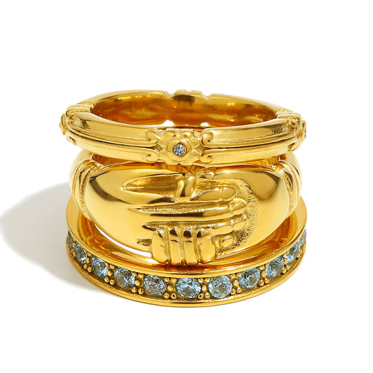 Honor's Ring Stack in Gold