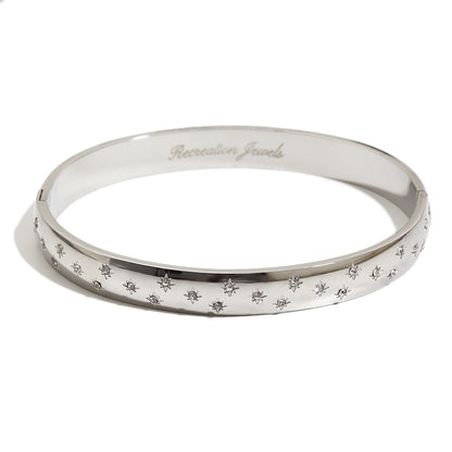 Alexandria's Starry Bangle In Silver