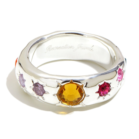 Sylvia's Sunburst Ring In Silver