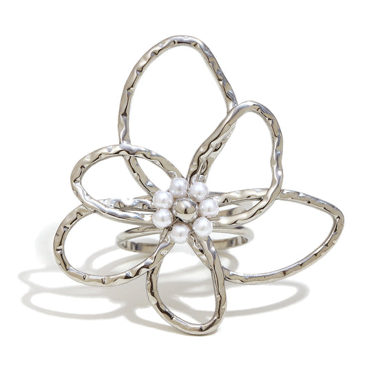 Isaline's Flower Ring In Silver