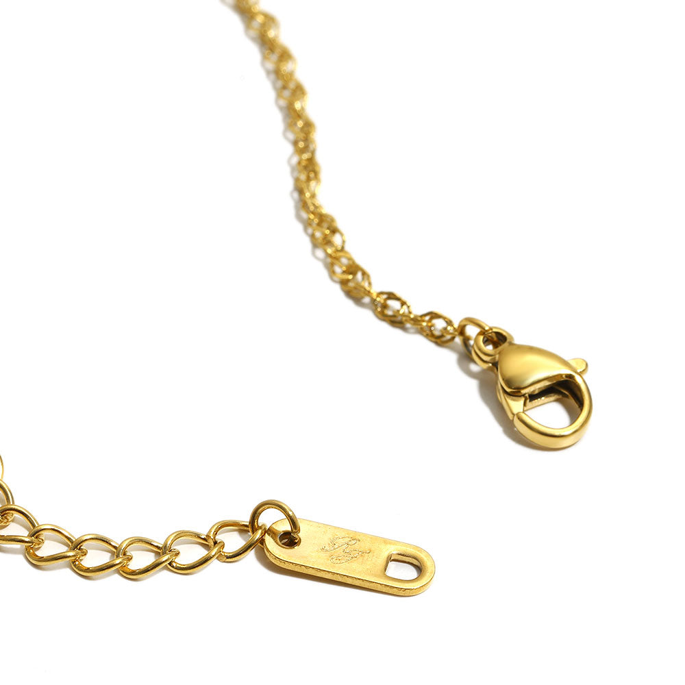 Bee’s Gold Pink Dinosaur Necklace