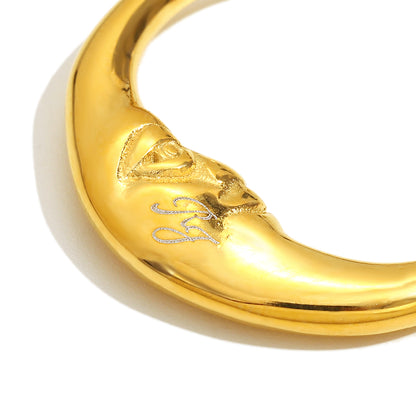 Selene's Moon Hoops In Gold
