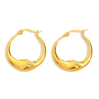 Selene's Moon Hoops In Gold