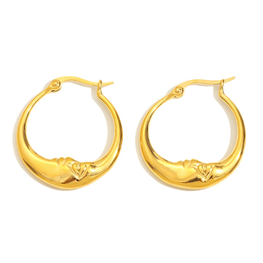 Selene's Moon Hoops In Gold