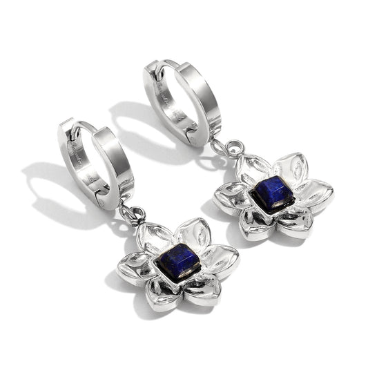 Alexandra's Flower Earrings In Silver