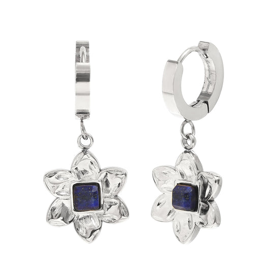 Alexandra's Flower Earrings In Silver