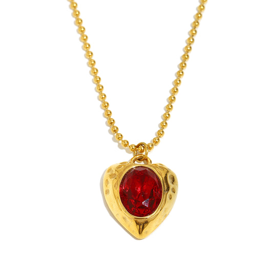 Melina's Red Heart Necklace