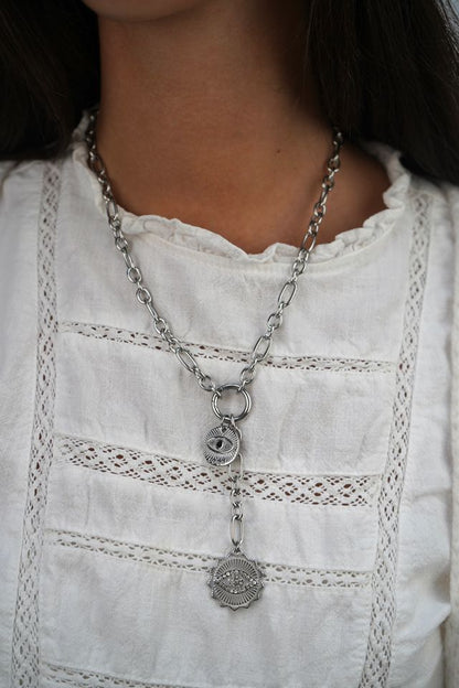 Tabi's Eye Necklace In Silver