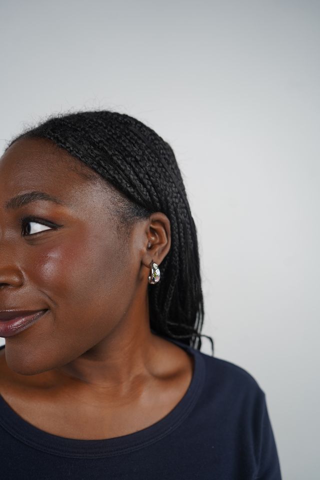 Emma’s multicolored silver hoops