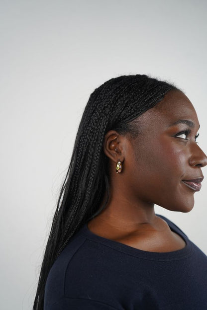 Emma’s multicolored gold hoops