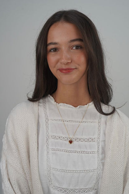 Viola's red heart Necklace