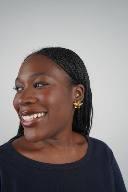 Ellie's Star Studs in Gold