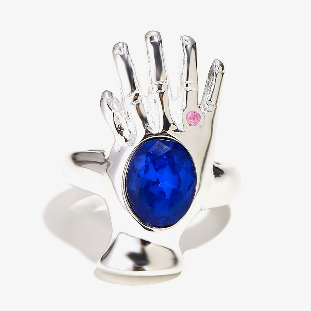 Meredith's Blue Palm Ring in Silver