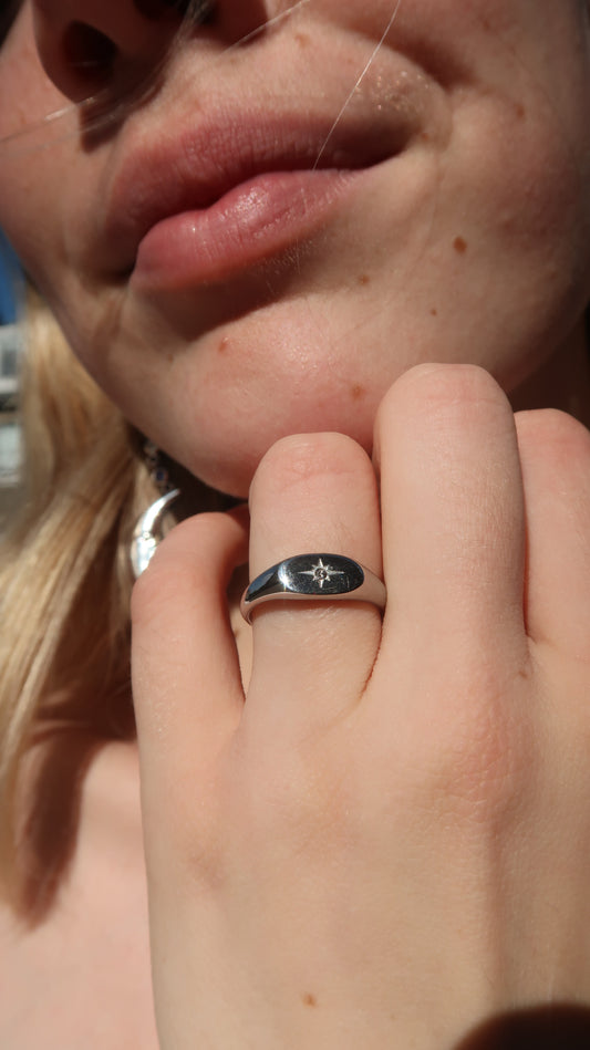 Scarlett's Star Ring In Silver