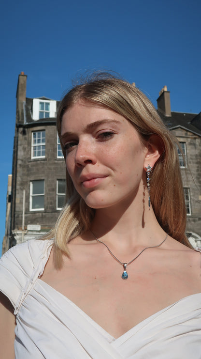 Thalia's Droplet Necklace In Silver