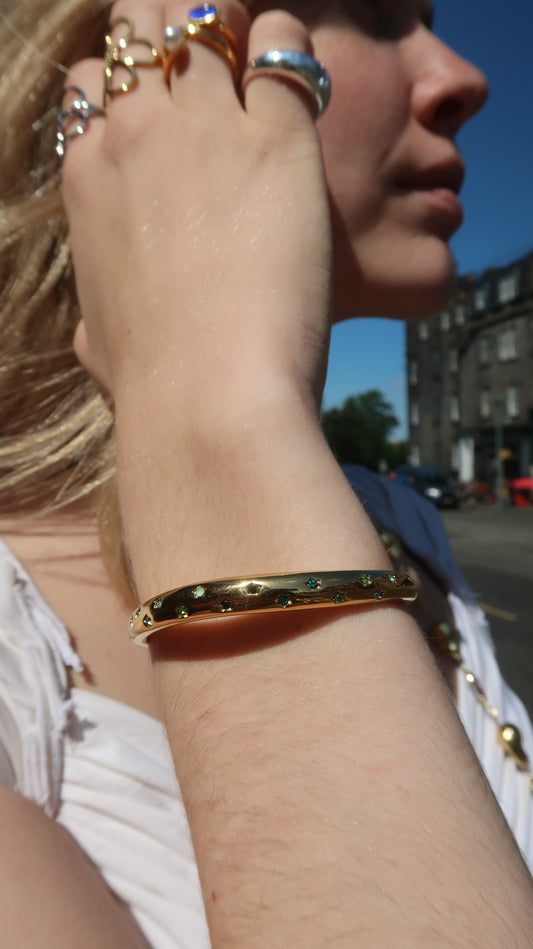 Eloise's Star Bangle Green And Gold