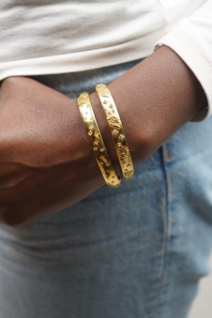 Phoenix Rising Bangle in Gold