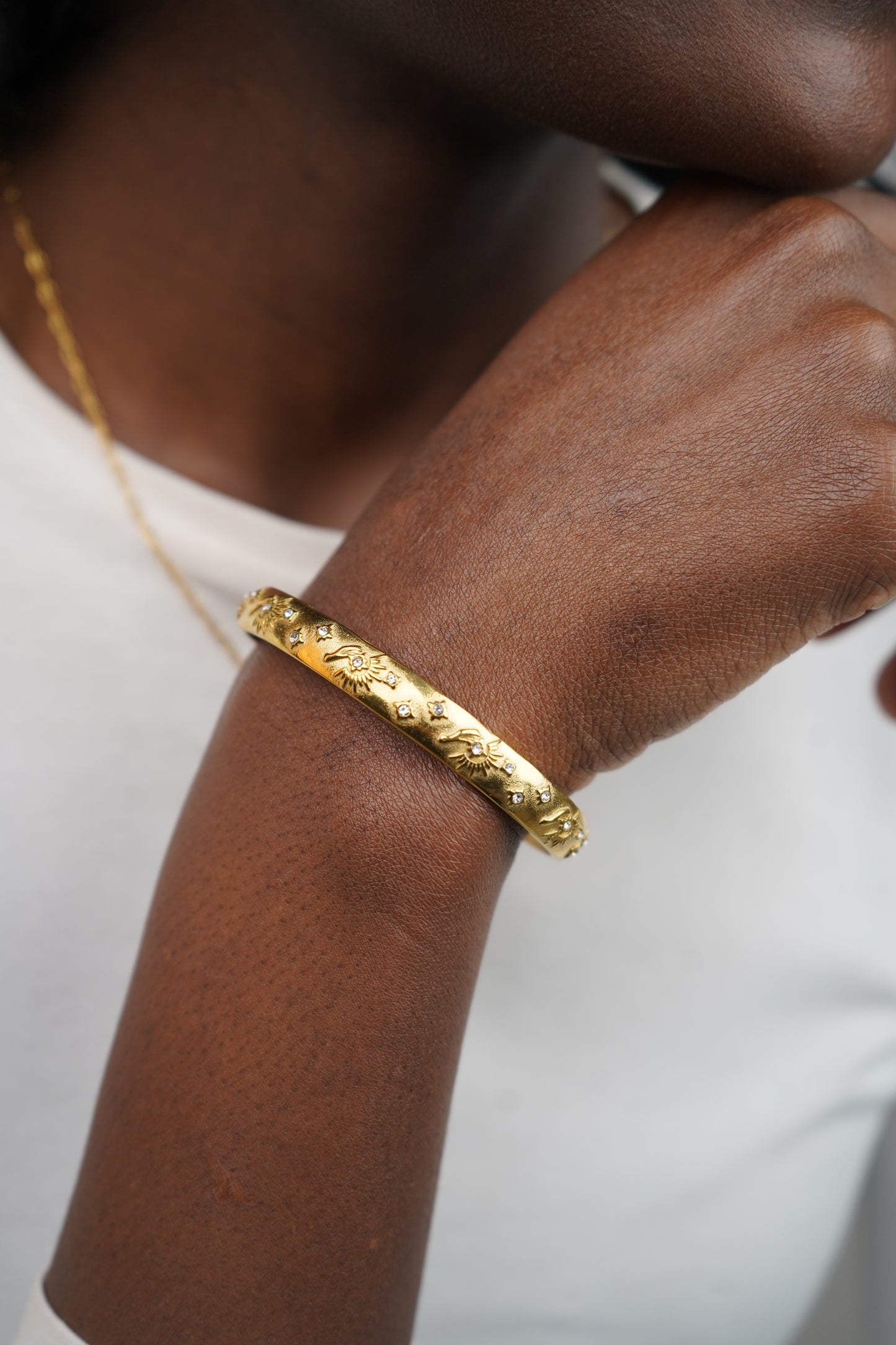 Phoenix Rising Bangle in Gold