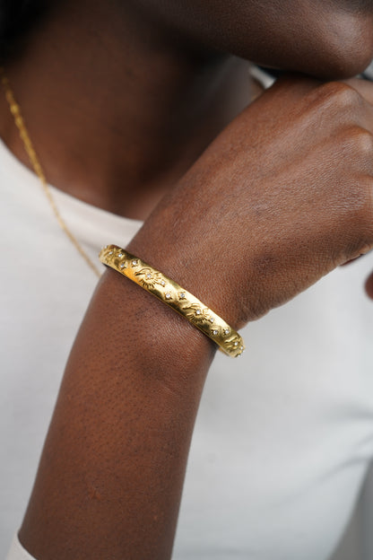 Phoenix Rising Bangle in Gold