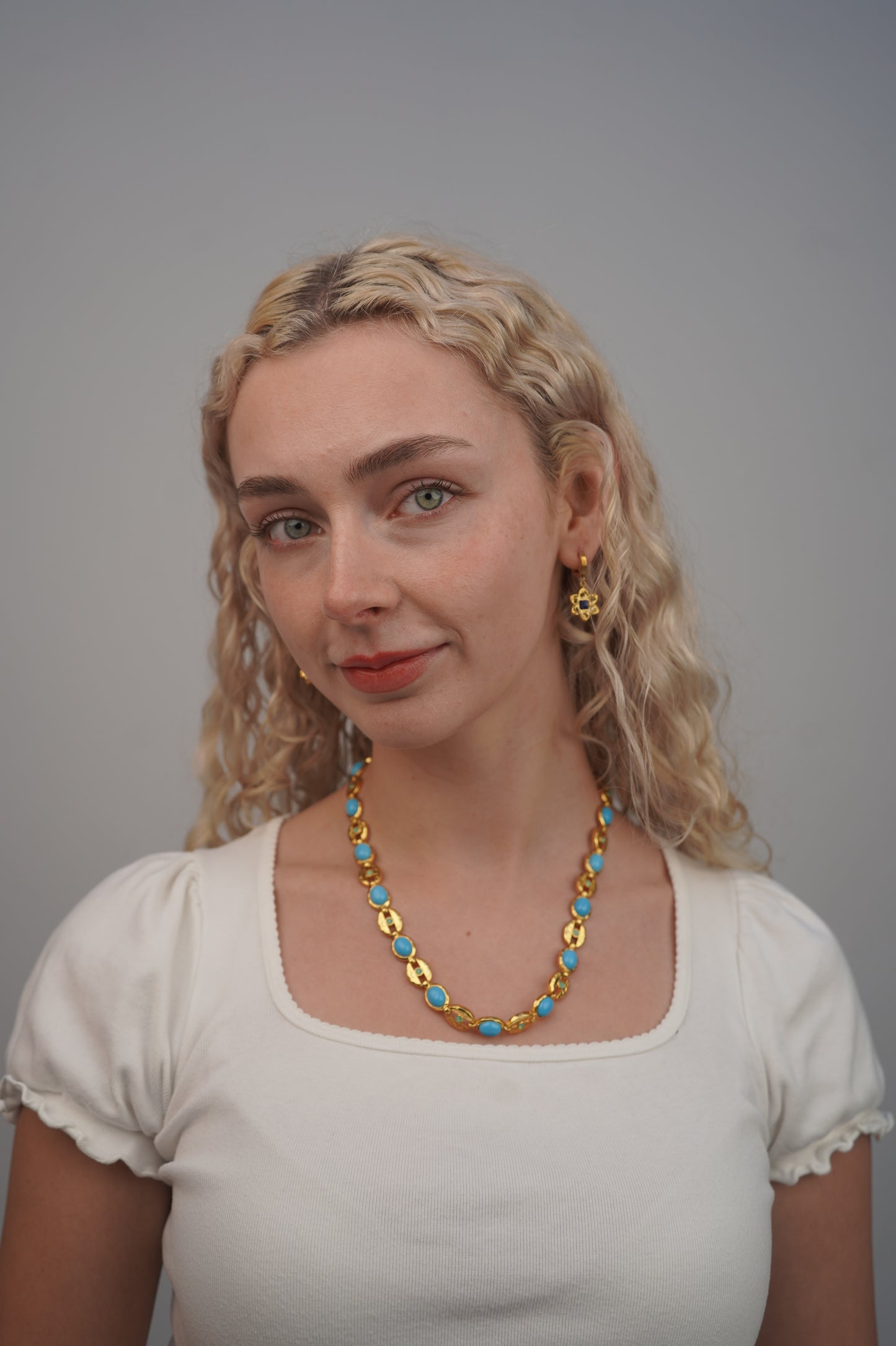 Joy's Blue Gemstone Necklace