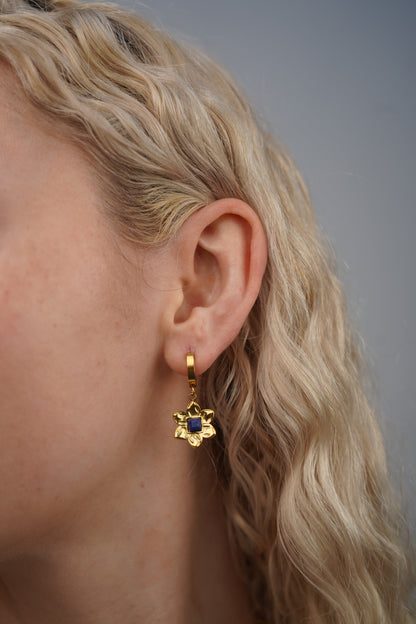 Alexandra's Flower Earrings In Gold