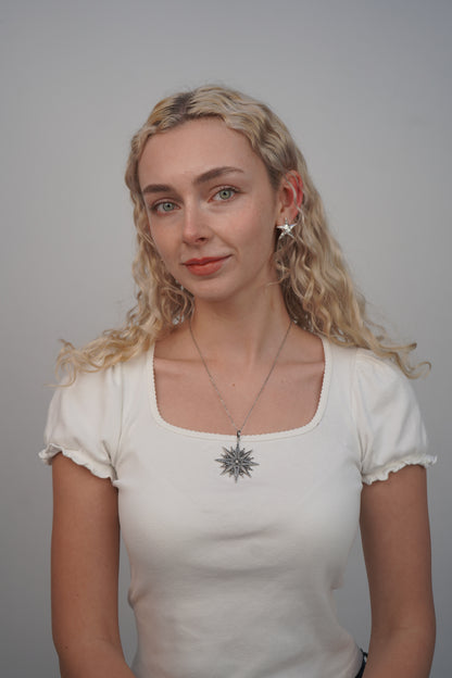 Emilie’s star necklace in silver