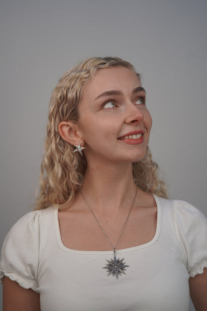 Pia's Starfish Earrings In Silver