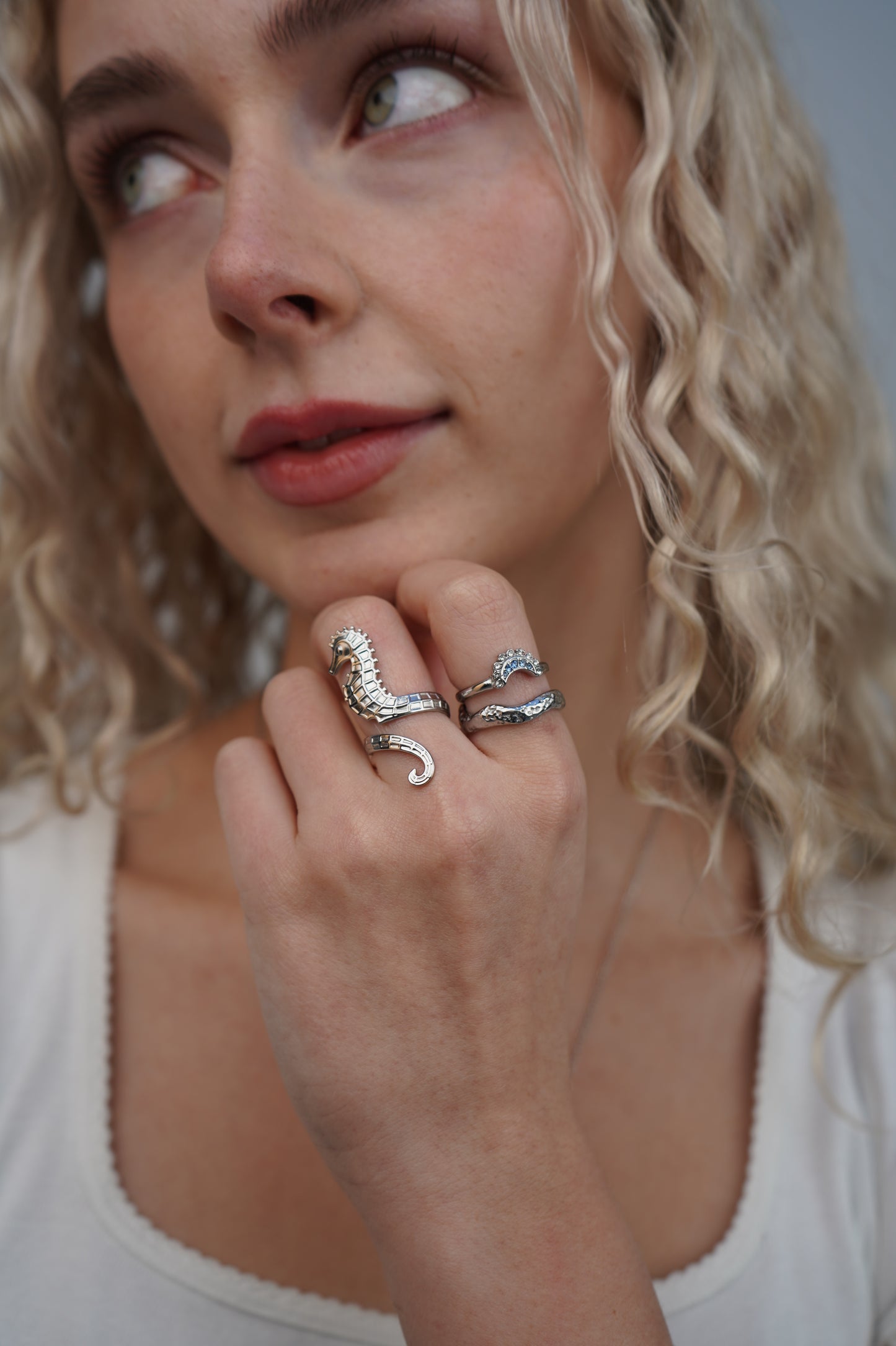 Sandra's Wave Ring In Silver