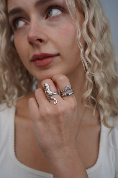 Sandra's Wave Ring In Silver